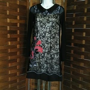 L33 black lace dress